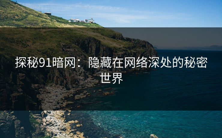 探秘91暗网：隐藏在网络深处的秘密世界